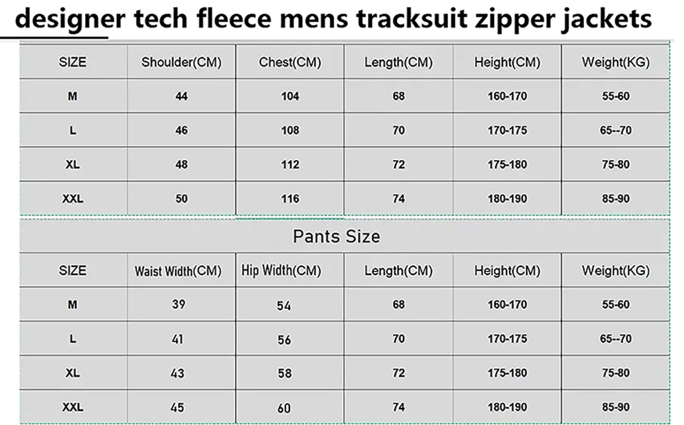مصمم Tech Tech Fleece Mens Tracksuit Zipper Jackets و Sport Pants مجموعات مصممة Tech Woman المطرزة على مسار TrackSuits الركض الأسري بدلة المسار 02