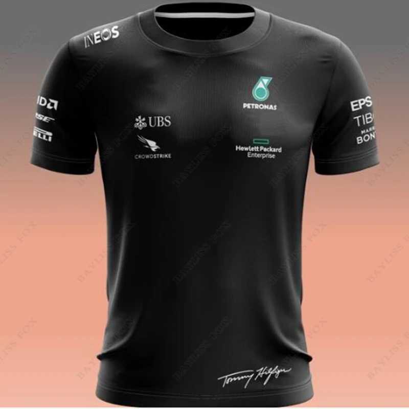 Men's T-shirts 2023/2024 New F1 Formula One Racing Team Petronas Motorsport Car Fans Summer Quick Dry Breathable Jerseys D5l6