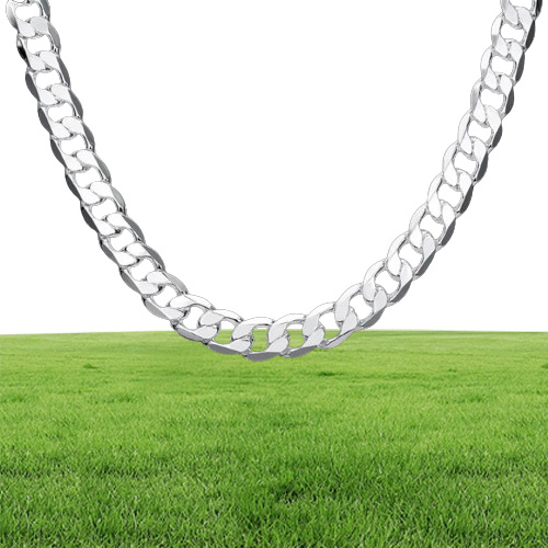 سلاسل عرض خاص 925 Sterling Silver Necklace للرجال الكلاسيكية سلسلة 12 مم 1830 بوصة الأزياء الراقية العلامة التجارية للحفلة حفل الزفاف 3300145