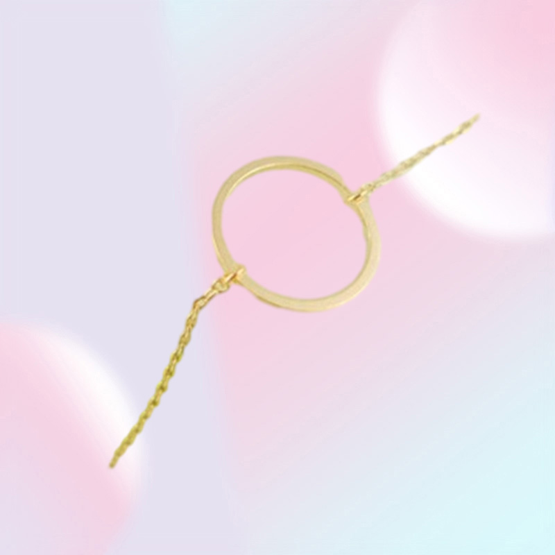 Pingente de círculo simples Colar Colar Eternity Colar Karma Infinito Prata Gold Minimalista Jóia Colar Dainty Circle 8219811