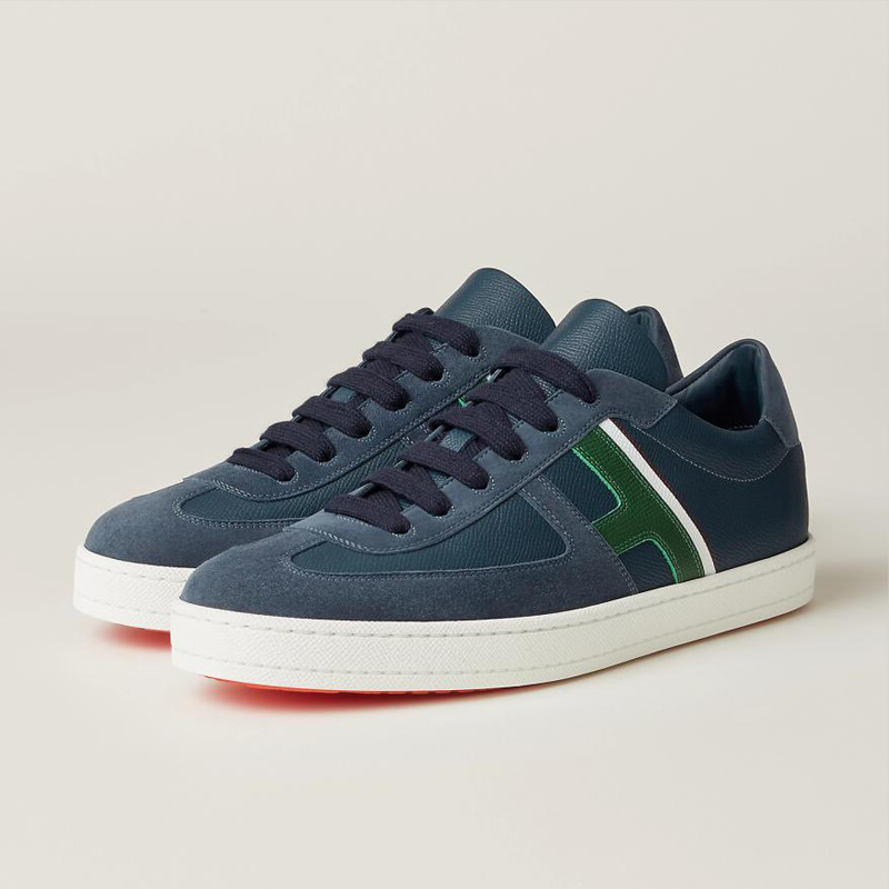 Célèbre Boomerang Hommes Casual Chaussures De Course Baskets Italien Classique Bande Élastique Basse Hauts En Cuir De Veau Multicolore Épissage Designer Tennis Chaussures De Sport Boîte EU 38-46