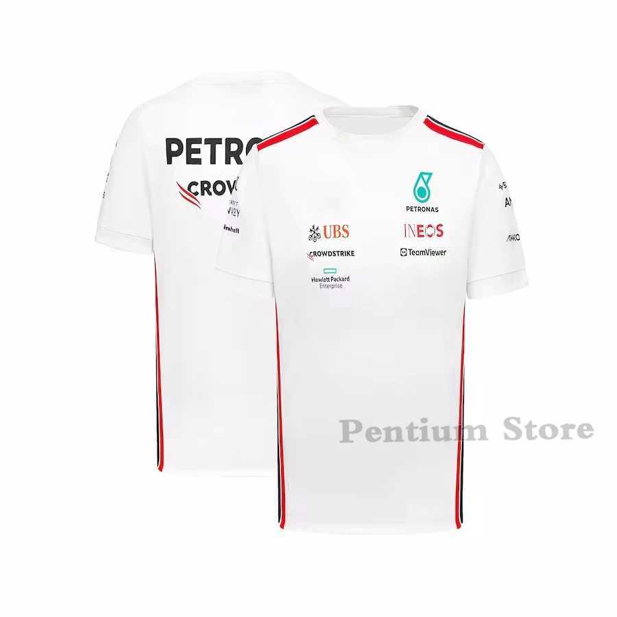 Heren T-shirts 2023/2024 Nieuwe F1 Formule 1 Racing Team Motorsport Petronas Auto Fans Zomer Sneldrogende Ademende Jerseys Dl74