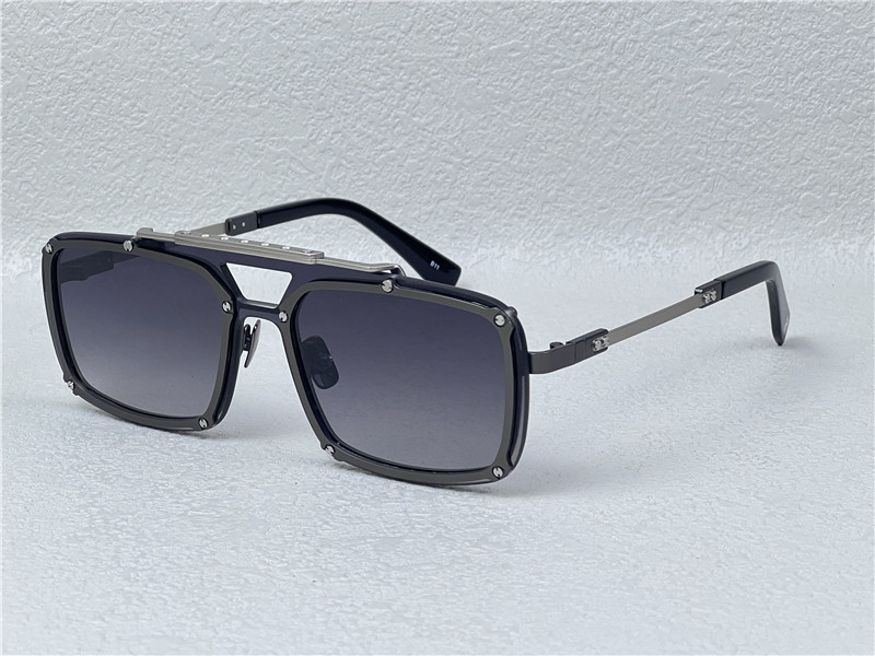 Новый модный дизайн, мужские квадратные солнцезащитные очки H092, изысканная металлическая оправа, цельные линзы, авангардный и щедрый стиль, высококачественные уличные защитные очки uv400
