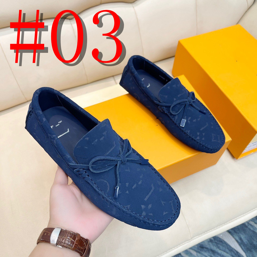 40model أحذية الرجل الإيطالية العلامات التجارية العادية تنزلق على أحذية فاخرة رسمية مصممة الرجال المتوازيين moccasins أحذية حقيقية من الجلد البني 38-47