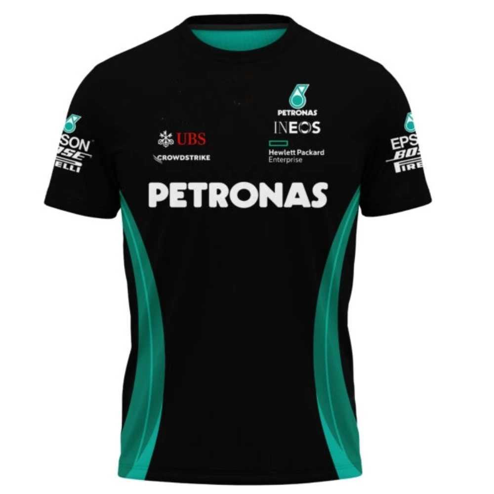 T-shirts pour hommes 2023/2024 Nouveaux fans de l'équipe de course de Formule 1 F1 Mesh respirant Col rond Manches courtes Jersey Jersey Outdoor Sportwear Casualt-shirt Tee Z5MQ