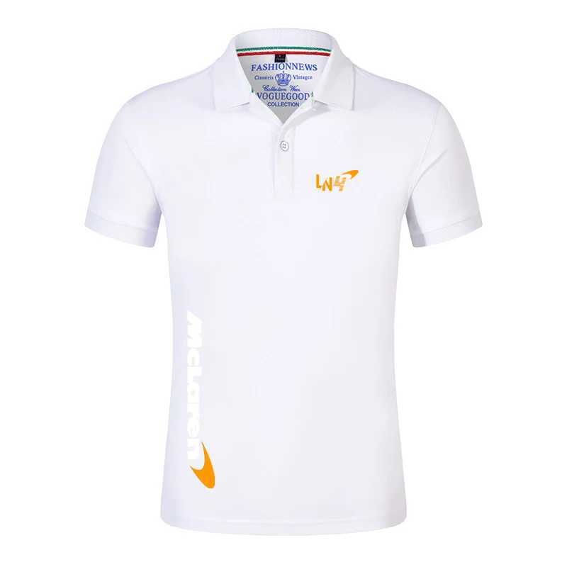 Kbn1 T-shirts pour hommes 2023/2024 Nouveaux polos de l'équipe de course de Formule 1 F1 Mclaren Fans Lando Norris Polos d'été respirants imprimés à manches courtes hauts confortables