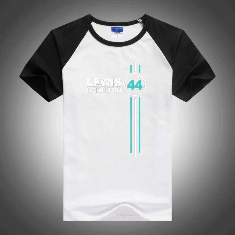 L2sr T-shirts pour hommes 2023/2024 Nouveau pilote de l'équipe de course de Formule 1 F1 Lewis Hamilton Digital 44 Haute qualité Casual Sports de tous les jours Tendance Lâche Manches courtes Vêtements