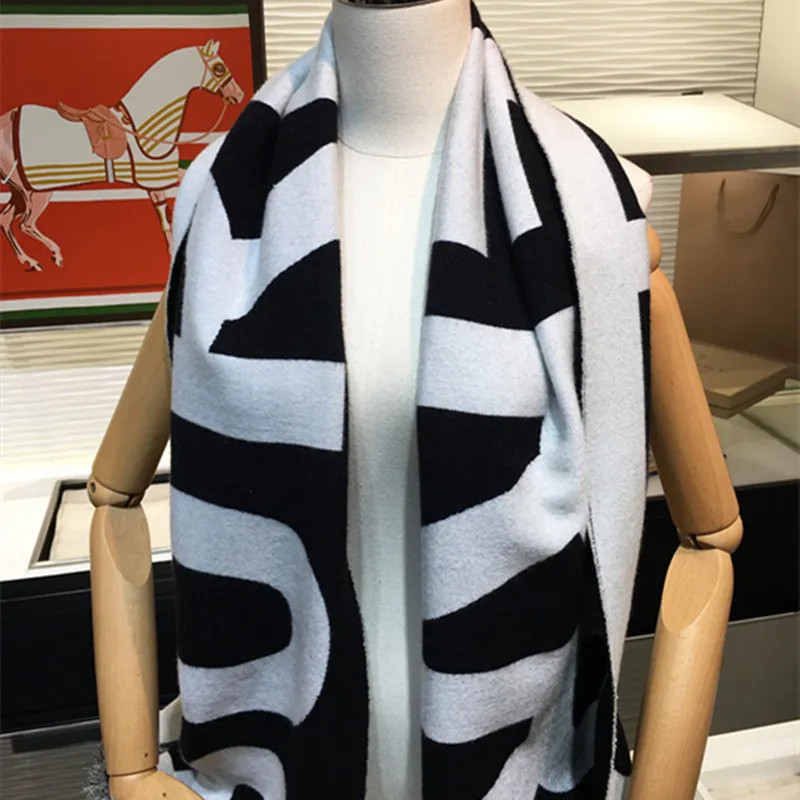 Winterontwerper sjaal mode luxe kasjmier sjaals dames sjaals zacht aanraak warme wraps lange sjaals voor vrouw 188x33cm