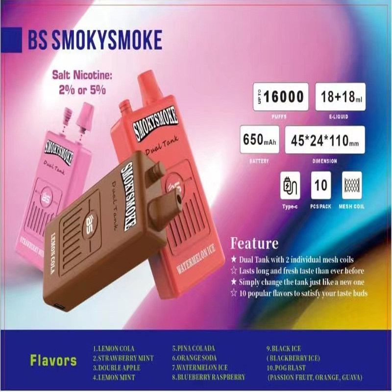 Original Breze Stiik 16000 Puffs Dual Tank 36m L 18 ml x 2pods med laddningsbar 650mAh Mesh Coil Rechargable Battery Puff 16000 Dispoble Vape Pen Pod Ecig Puff 16k