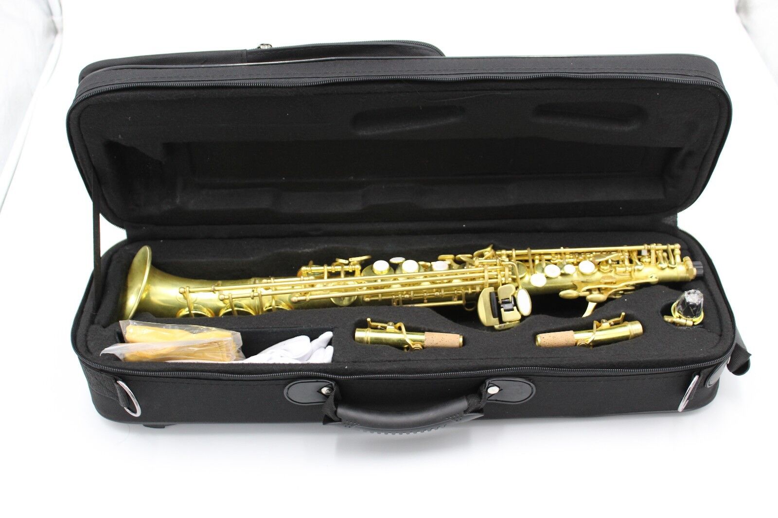 Professionell Eastern Music Curved Bell Soprano Saxophone Saxello Original mässing 111