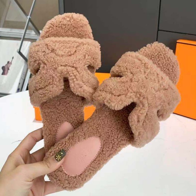 Australia Designer Fur Slides Slippers man Womens Fluffy Fuzzy Slipper Slider Flat Comfort Mule Shearling Comfy Slide Slipper Pool Pillow Flip Flops Shoe Winter