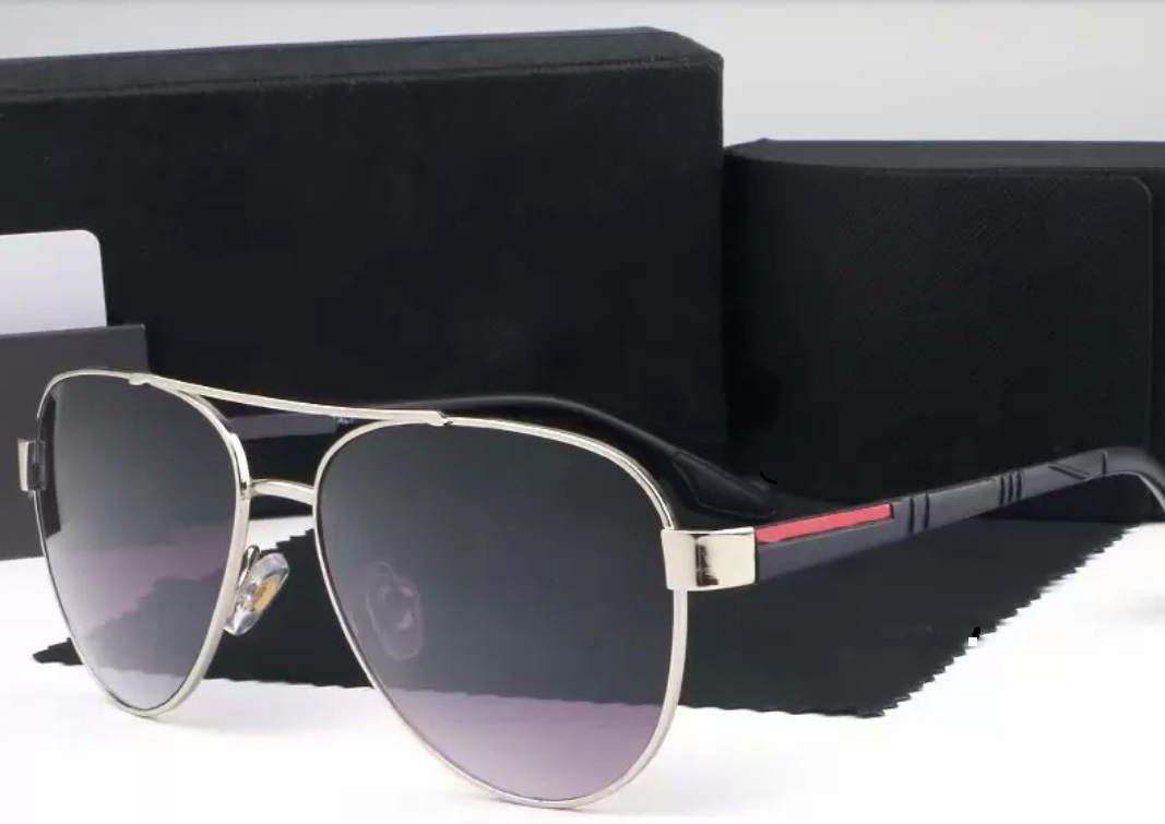 Lyxiga ovala solglasögon för män Designer Summer Shades Polariserade glasögon Svart vintage överdimensionerade solglasögon av kvinnor manliga solglasögon med låda
