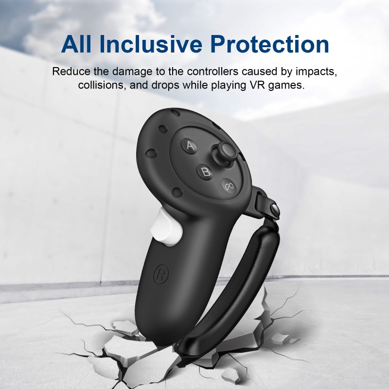 New Quest 3 Controller VR Accessories Silicone Anti-Slip Anti-Fall Meta Quest 3 Handle Protective Cover wholesale