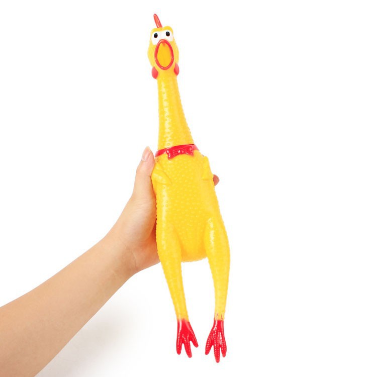 300 stks Screaming Chicken Squeeze Sound Speelgoed hond kat kauwt speelgoed kinderen Decompressie grappige tool rubber Squeak Pieper puppy gift Huisdier Speelgoed