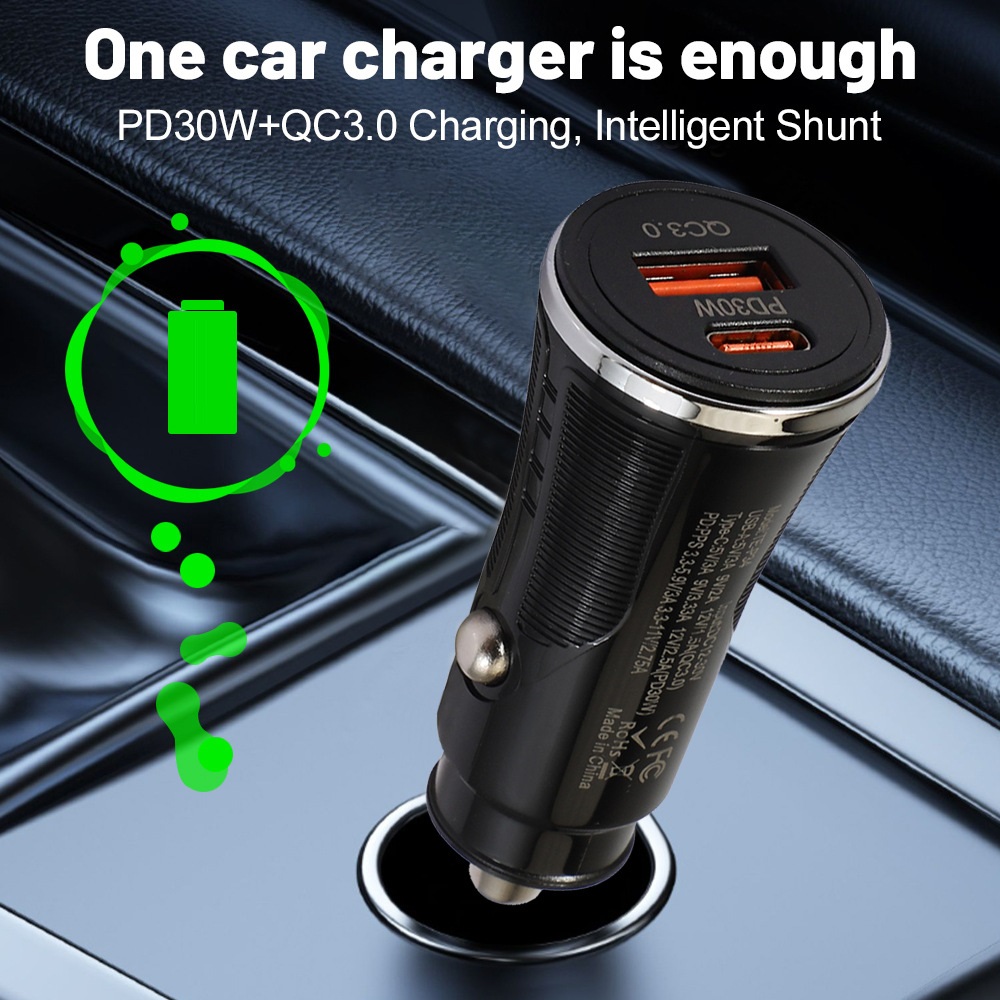 48W PD 30W Fast Quick Charger QC3.0 PD USB C Car Chargers Smart Power Adapters For Ipad 2 3 4 Iphone 15 14 13 12 11 Samsung Tablet PC Android phone With Retail Box