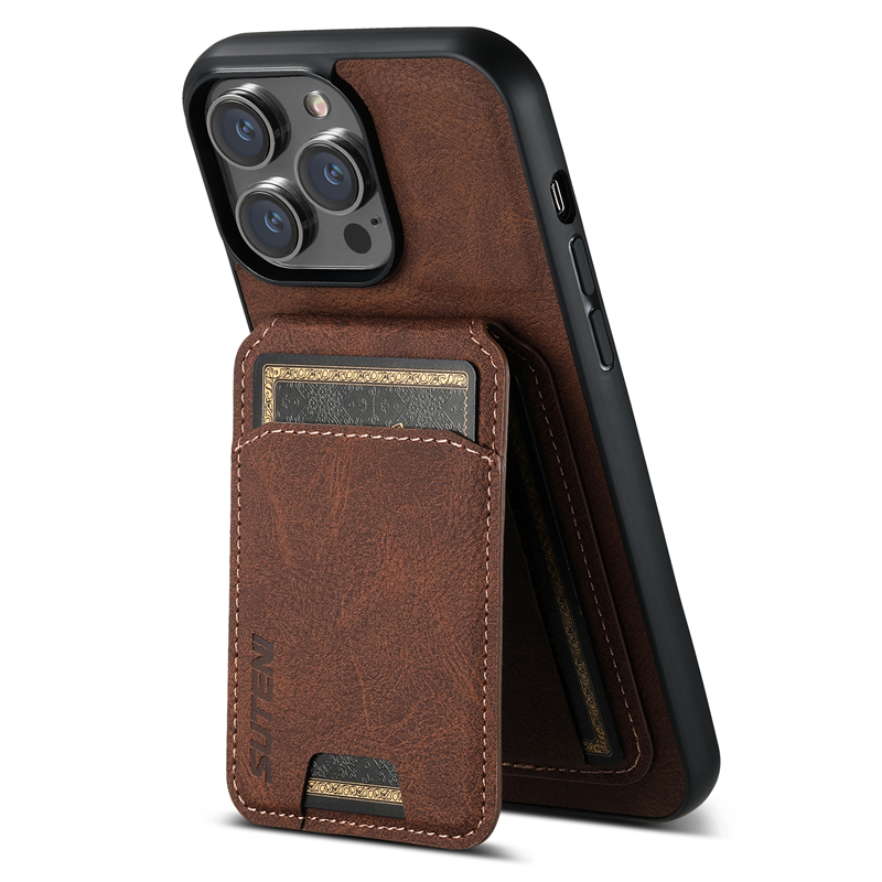 Capa de telefone magnética luxuosa de grãos de lichia para iPhone 15 14 13 12 Pro Max Sony Xperia 1 10 5 Oneplus 11 5G Vários slots para cartões Litchi Pattern Carteira de couro Kickstand Shell