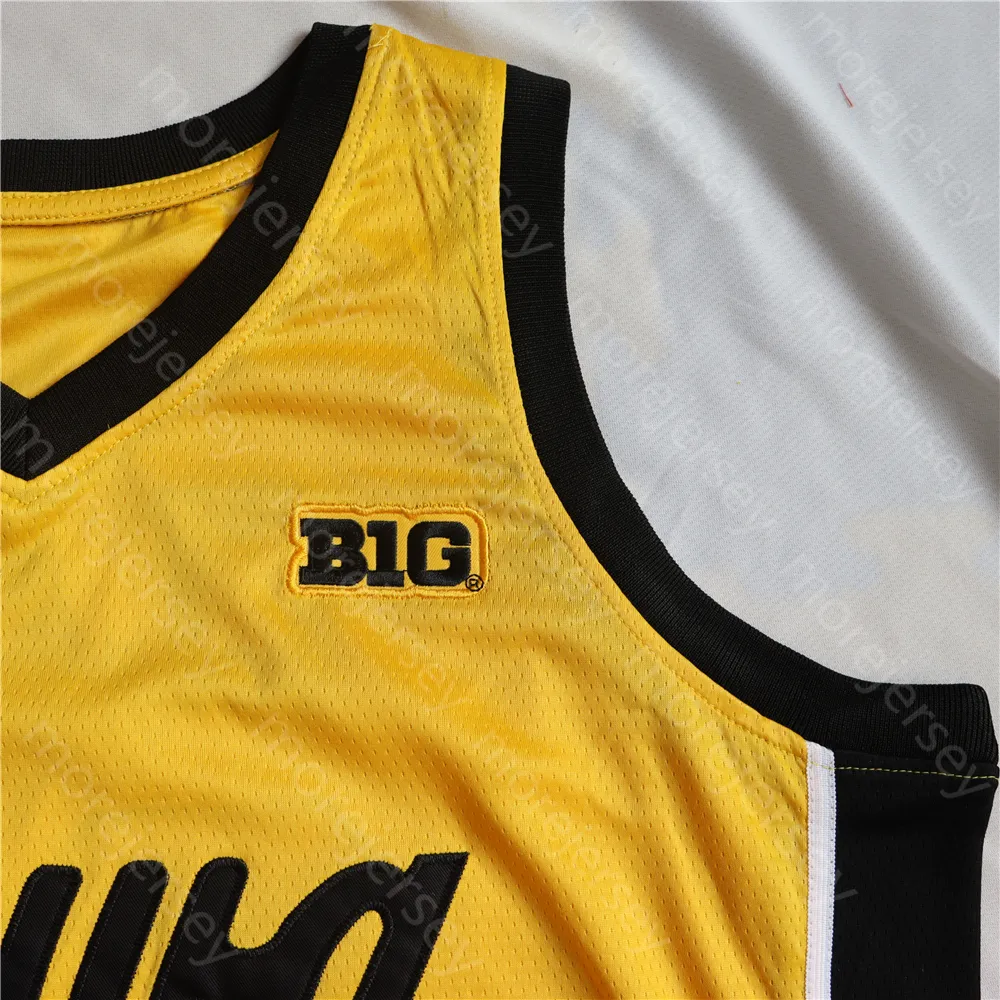 2023 Women Final Four 4 Jersey NCAA College Iowa Hawkeyes Basketball Caitlin Clark Size S-3XL All Stitched Embroidery White Yellow