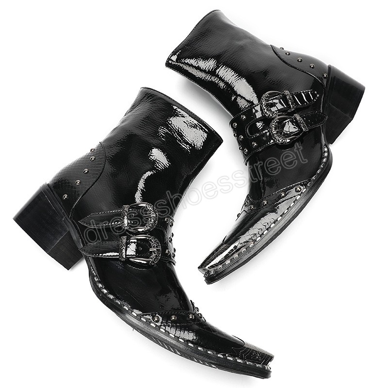 Ботинки из натуральной кожи, мужские черные ботильоны, русские кожаные ботинки с металлическим носком, уличная обувь на высоком каблуке, мужские ботинки