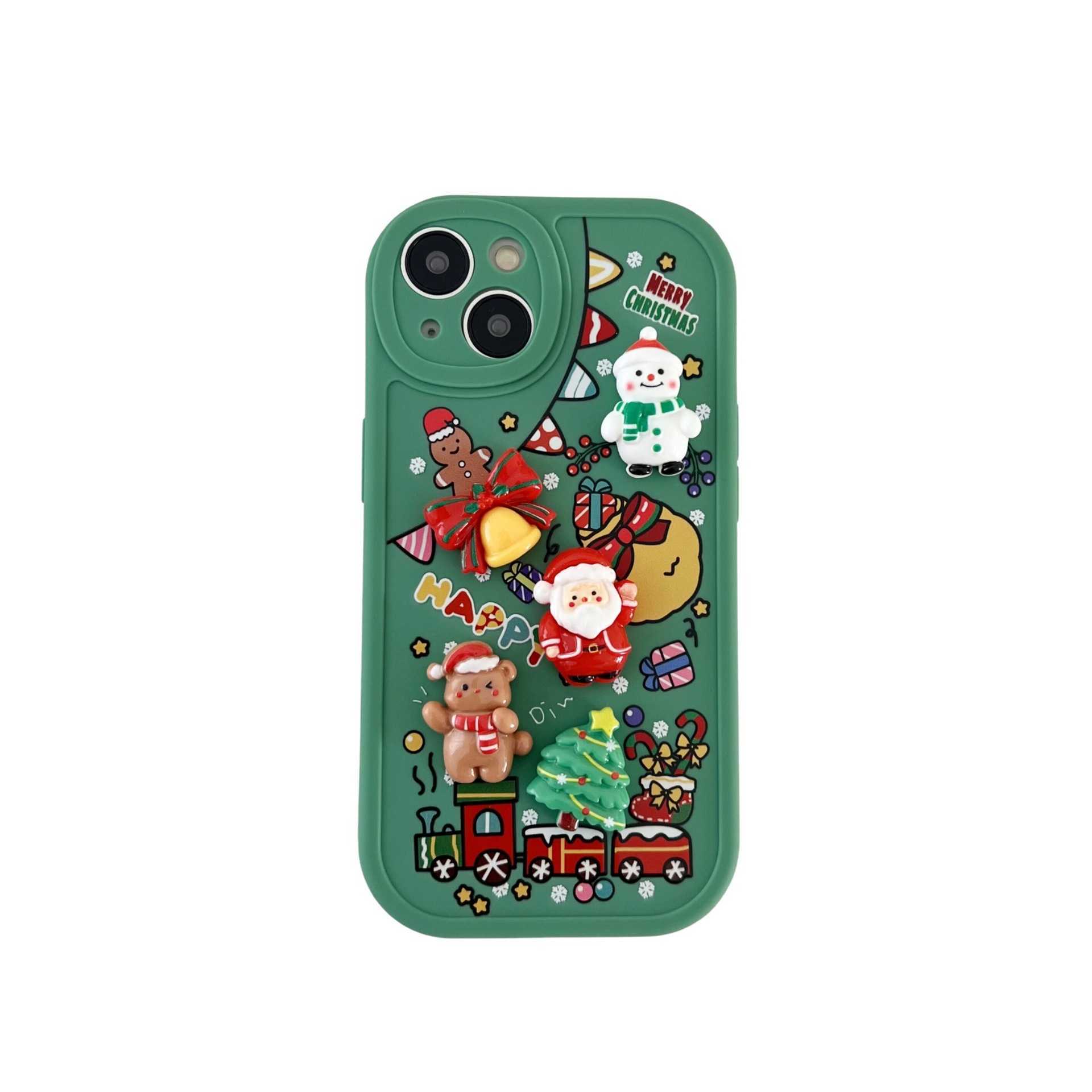 Christmas 3D Santa Claus phone case  drop resistant silicone soft case