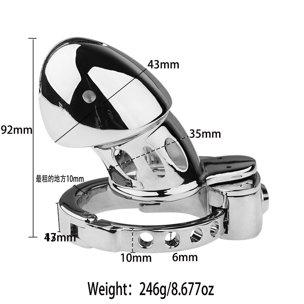 Новый мужской металлический замок целомудрия, размер кольца для пениса, регулируемый размер пениса, размер клетки для члена, клетка целомудрия, устройство для бондажа, игры для взрослых, секс-игрушки