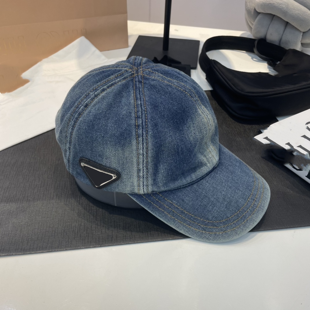 New Tied Dyed Denim luxury Baseball Cap sunshade hat cotton Adjustable size Fashion cotton Denim hat Unisex Comfortable and breathable high-grade casquette