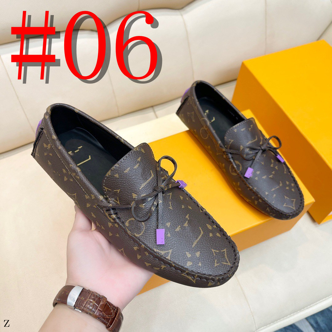 40MODELLO 2024 Scarpe di fascia alta uomo Mocassini di lusso in vera pelle Scarpe comode Scarpe in morbida pelle verniciata Designer Party Cool Slip-on