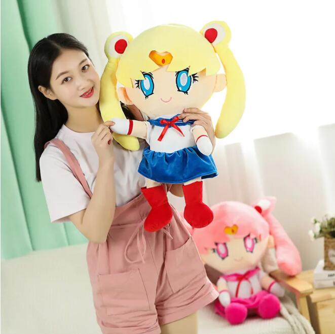 Kawaii marin lune jouets en peluche Tsukino Usagi mignon Girly coeur en peluche Anime poupées cadeaux maison chambre décoration