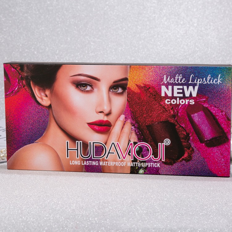 Luxury Matte Liquid Lipsticks Lip Gloss Sets Nude Lipgloss Beauty Makeup Cosmetics Kit HU4537