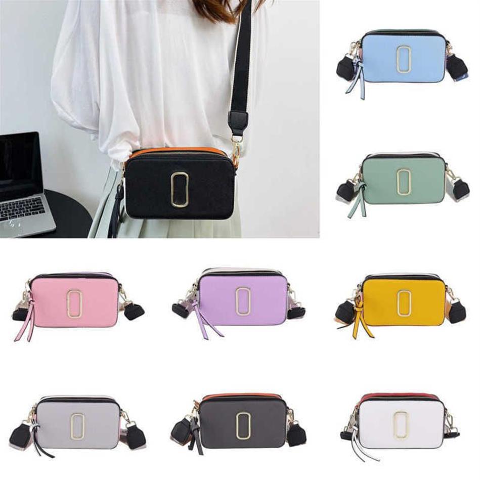 Fashion Femmes Sacs Sholuder Couleur de contraste Petite lettre carrée lettre Single Messenger Bag295y