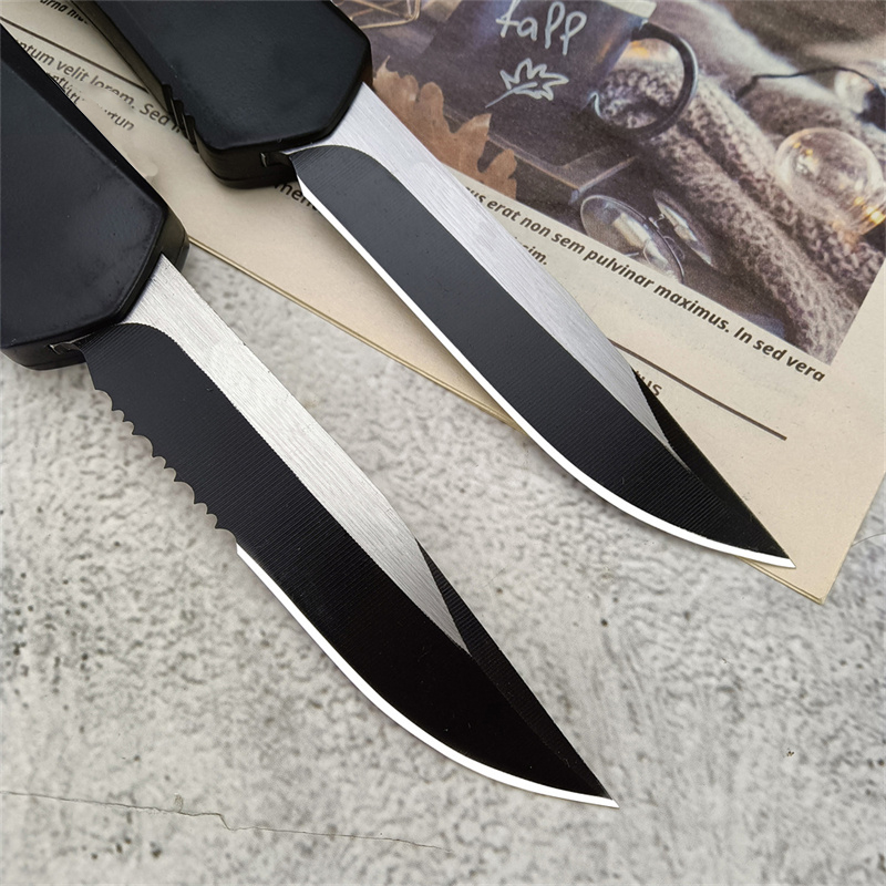 A07 Coltello automatico a doppia azione 3.5''440C Lama Manico in lega di zinco Coltelli da caccia AUTO Coltelli da caccia campeggio all'aperto Escursionismo Strumenti di sopravvivenza autodifesa 3300 C07 3200 533 9000