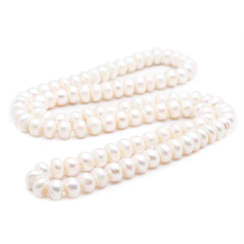 Design 10-11mm 82 cm perle d'eau douce blanche grand pain cuit à la vapeur perles rondes collier de perles chaîne de pull bijoux de mode 211F