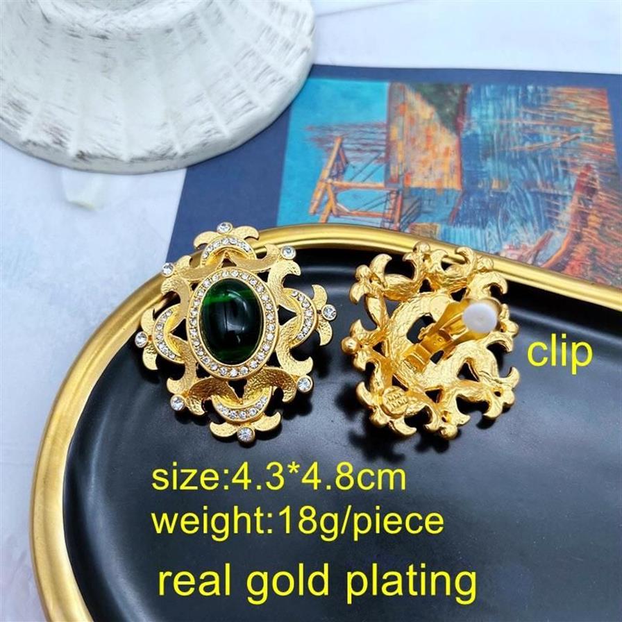 Clip-on & Screw Back Retro Styles Vintage Jewelry For Women Antient Earrings Clip Statement AccessoriesClip-on274l