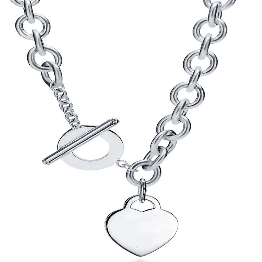 Collar de corazón para mujer, colgante de pareja de acero inoxidable, joyería en el cuello, regalo del día de San Valentín para novia, accesorios completos C224q