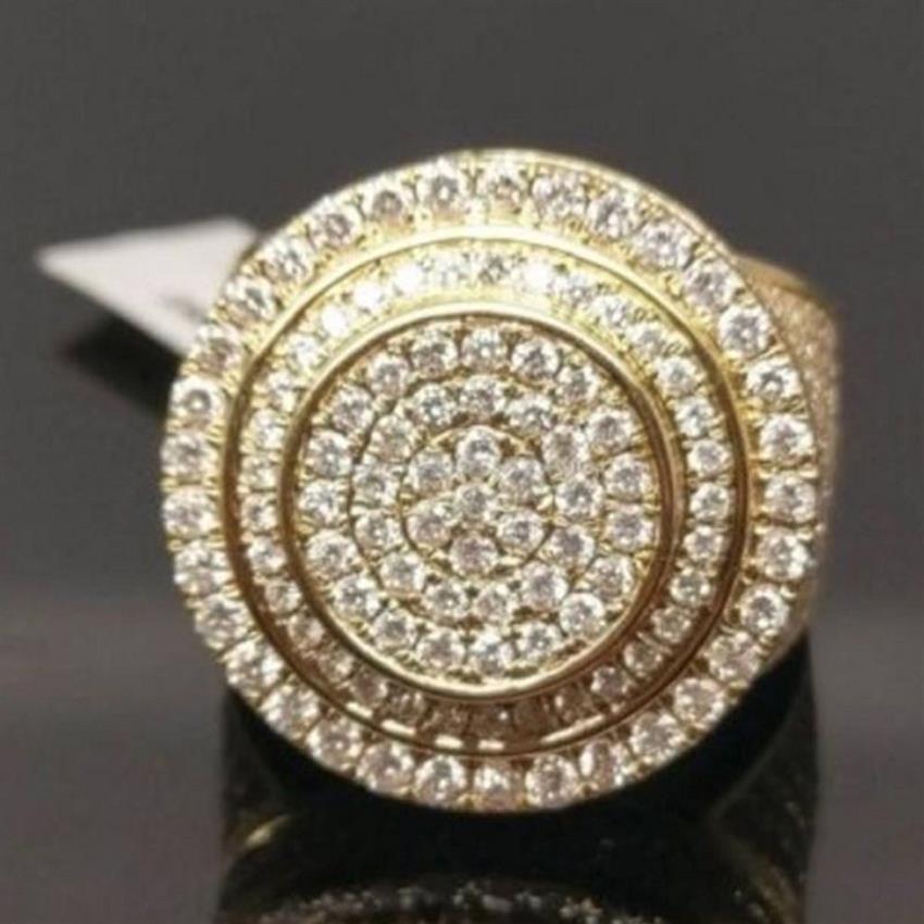 Bague en diamant plaqué or pour hommes, bagues d'affaires à la mode, bagues de fiançailles, bijoux à main, Whole244a, nouvelle collection