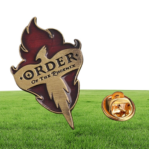 Broche d'école de cinéma entière de pour le revers Pin Metal Order of the Phoenix Fashion Flame Jewelry for Movie Fan Gift 4436933