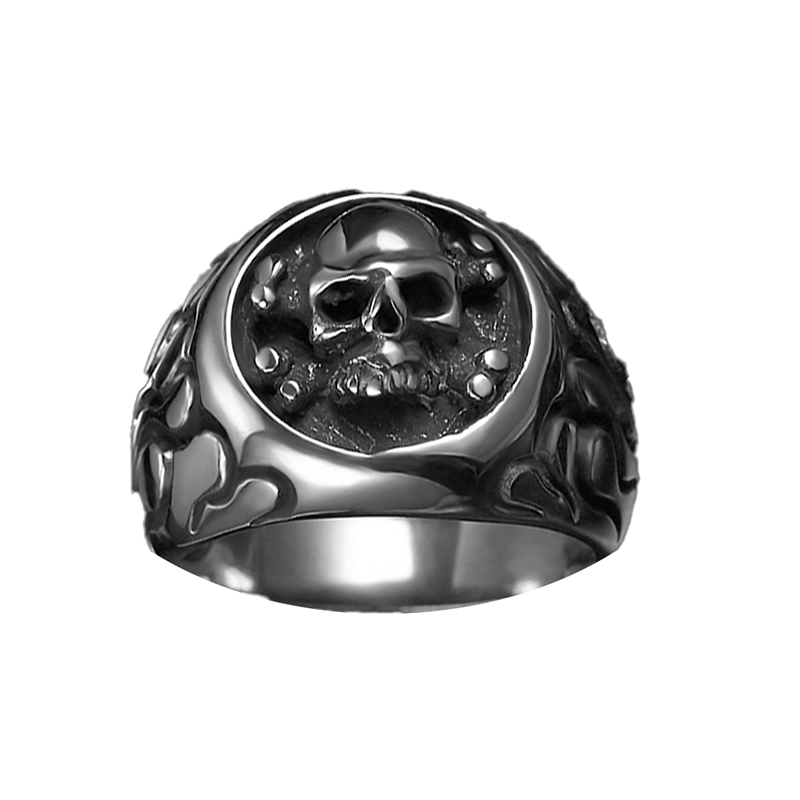 Hip Hop Heren Rvs Sieraden Graveren Schedel Men039s Ring Mode Gewelddadige Locomotief Biker Ringen Mannen Sieraden Maat 8 tot 9314187