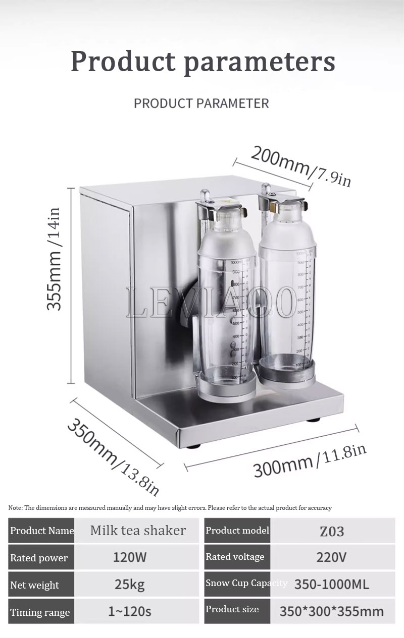 Máquina de agitação de chá de bolha de cabeça dupla elétrica máquina de agitação de chá de leite 340rpm quadro duplo copo bebida abanador