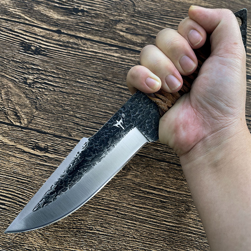 Kniv självförsvar utomhus överlevnad Kniv skarp hög hårdhet Fält överlevnad taktik bär rak knivblad utsökt utförande hårt och skarpt