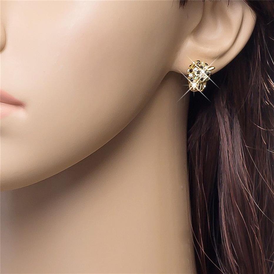 Ny ankomst Tiger Head Stud örhängen 18K Yellow Gold Plated Vintage Animal Earings For Women Jewelry Accessories Fashion Jewelry2213