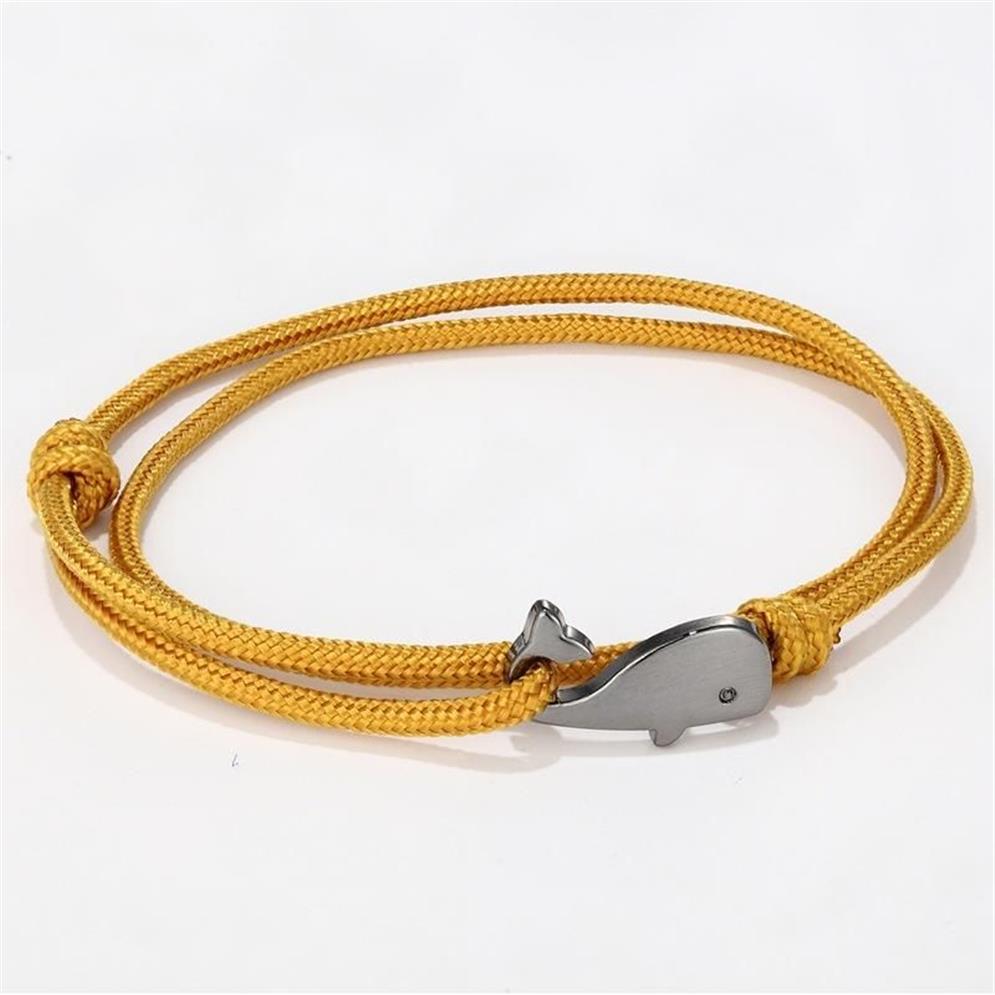 Tennis 2021 Böhmen Paracordarmband för män Kvinnor Justerbar Easy Hook Whale Animal Braslet Camping Charm Braclet Homme Accesso311k