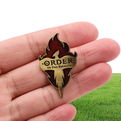 Whole Film School Brooch For Lapel Metal Pin ORDER OF THE PHOENIX Fashion Flame Jewelry For Movie Fan Gift 3440435