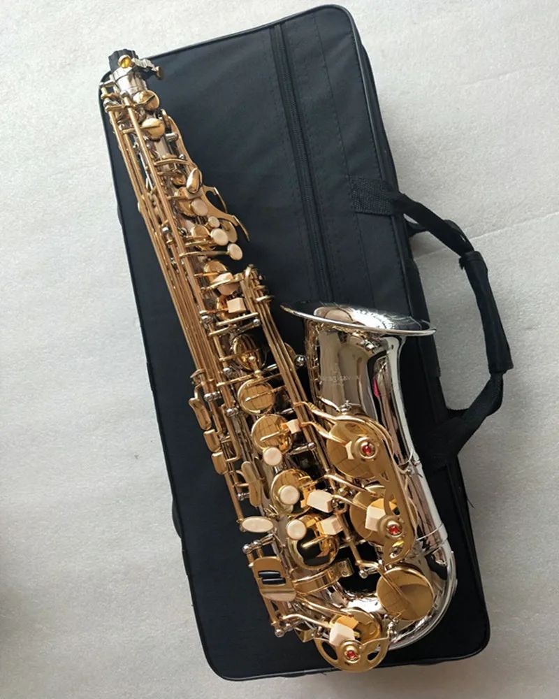 Nuovi arrivi Sassofono contralto A-W037 Chiave in oro placcato nichel Sax super professionale di alta qualità
