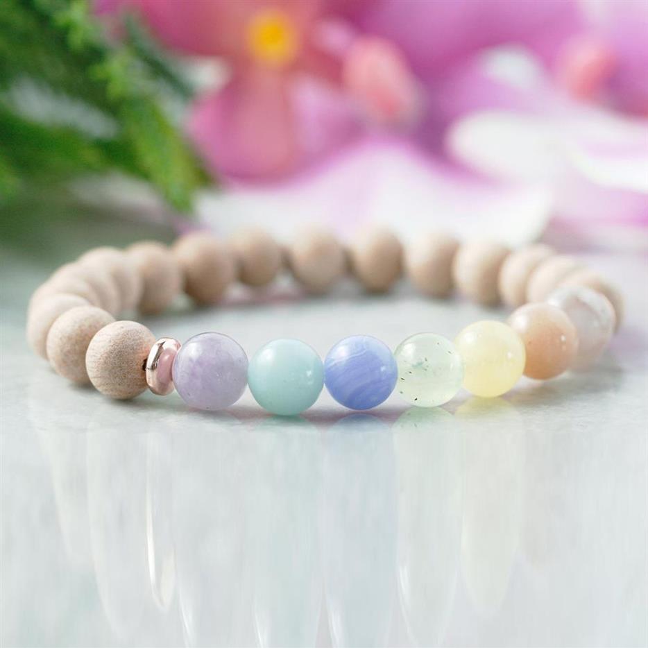 MG1079 7 Chakra Chakra Cristaux de Guérison Bracelet Nouveau Design Chakra Bracelet Méditation Yoga Bracelet Reiki Aromathérapie Bijoux282O