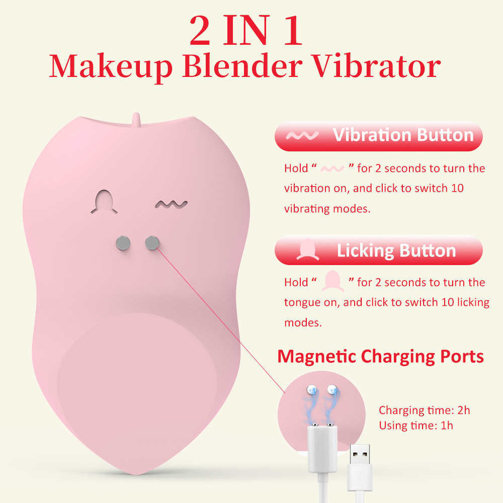 Beauty egg tongue licker magnetic suction charging female vaginal licker 10 frequency tongue licking vibration silicone instrument adult products 231204