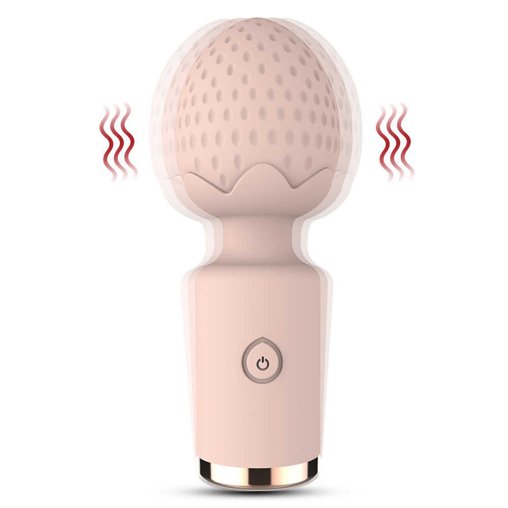 Strawberry AV Stick Palo de masaje para mujeres 10 frecuencias Pareja de silicona para mujeres Vibración Stick Productos para adultos 231204