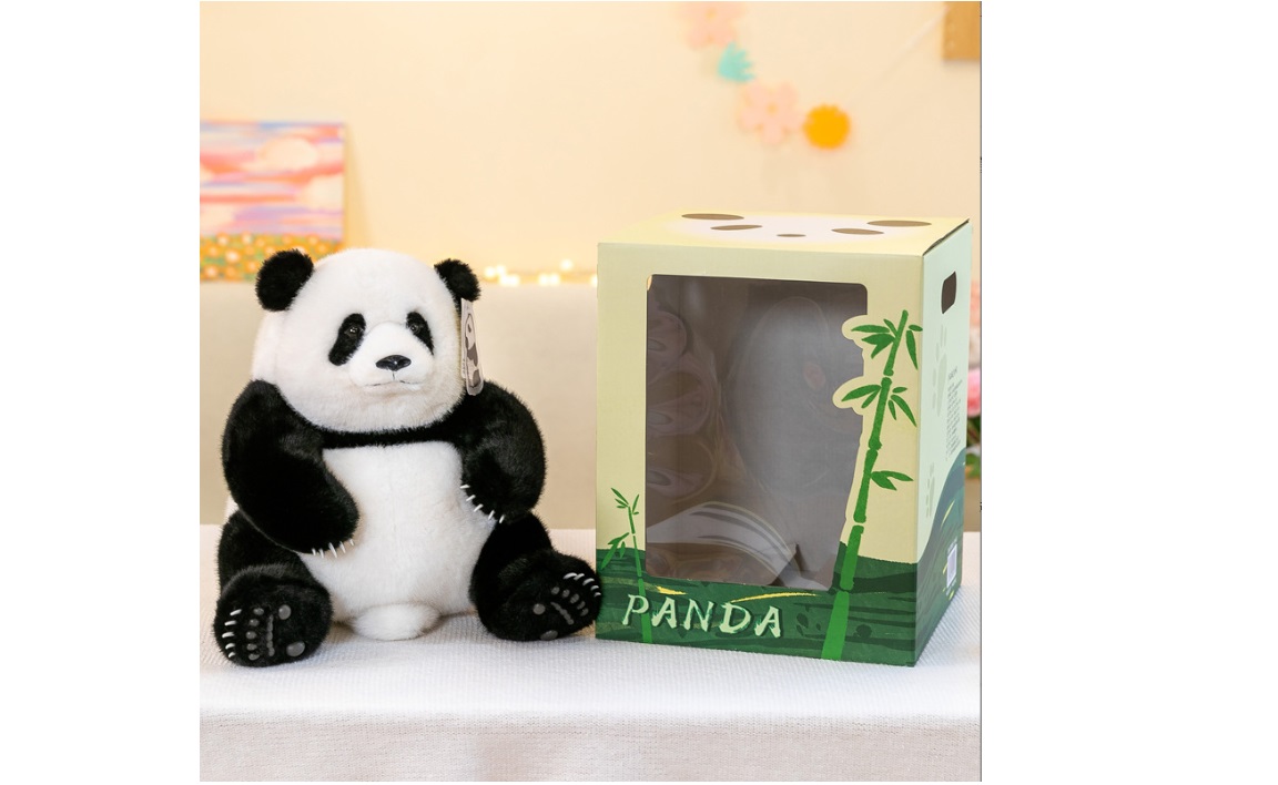 La vera pelliccia di visone imitazione può essere un tesoro patriottico panda peluche simulazione bambola panda regali aziendali regalo bambini