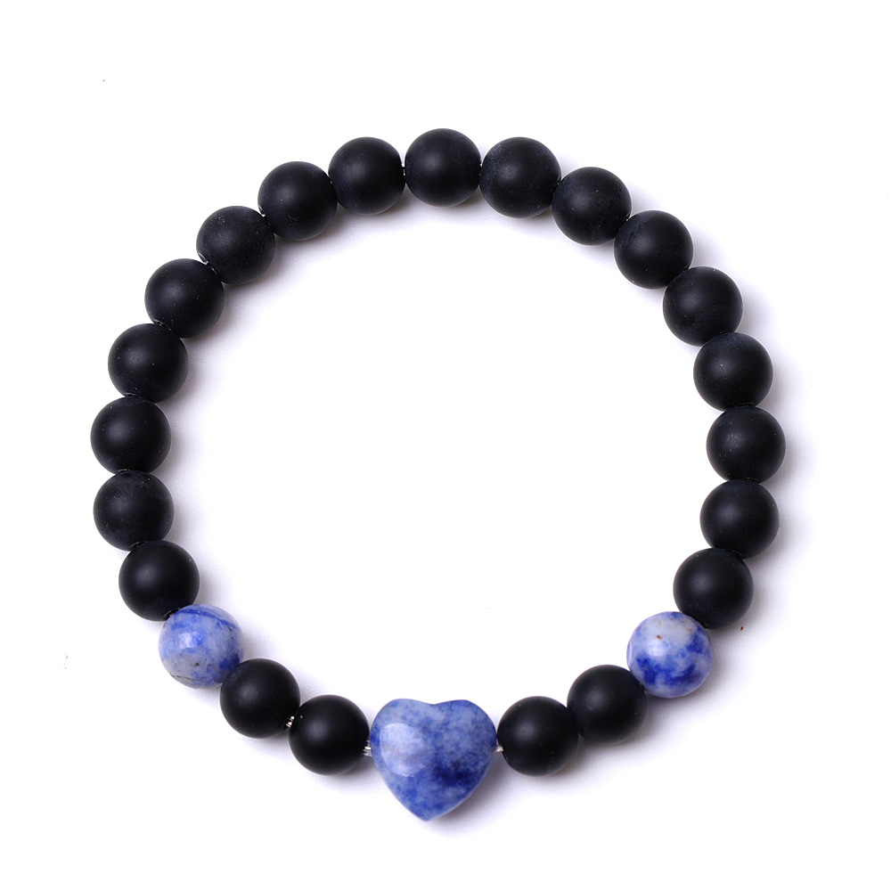 8mm hématite perles emmêlées pierre naturelle Rose Quartz topaze oeil de tigre Agate coeur Bracelet hommes femmes Yoga guérison équilibre Bracelet