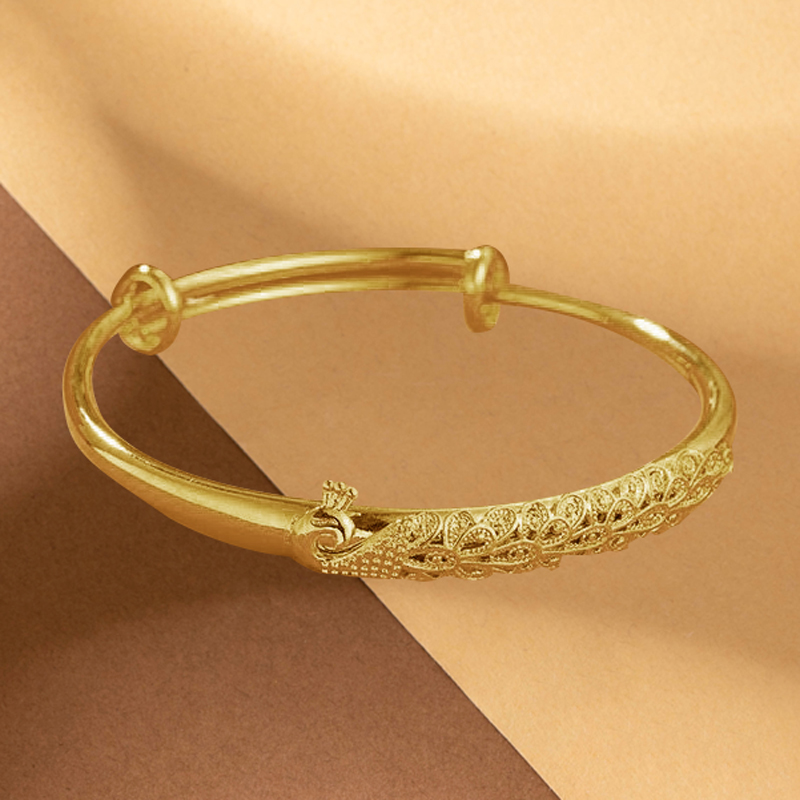 139BA joias de casamento pulseiras e pulseiras de pavão para mulheres nupciais banhadas a ouro 24k1470267