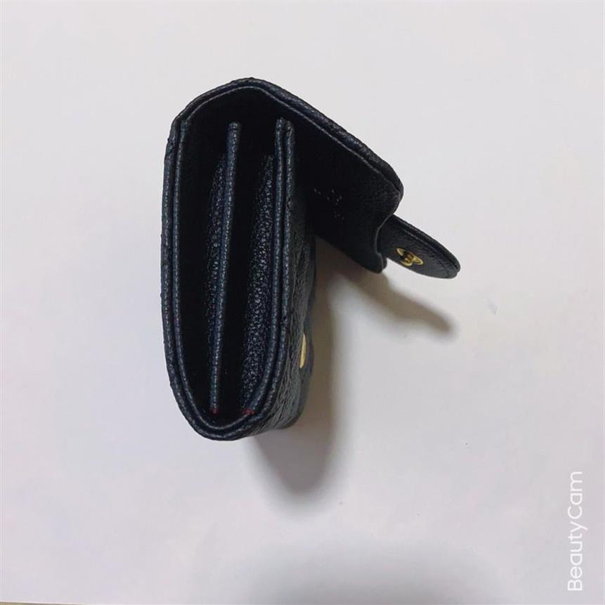Classique noir bouton flip pinces à billets main prendre porte-monnaie porte-cartes portefeuilles pour dames articles de mode préférés cadeau de fête 233c