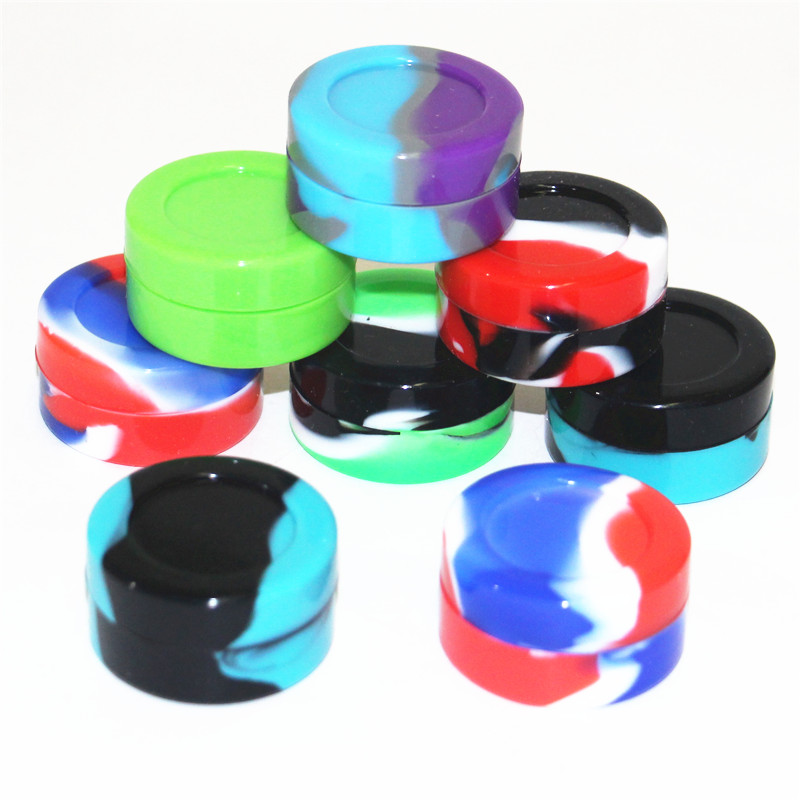 wholesale Nonstick Wax Containers FDA Approved Silicone Box 7ml Food Grade Jars Dab Tool Storage Jar Oil Holder For Vaporizer